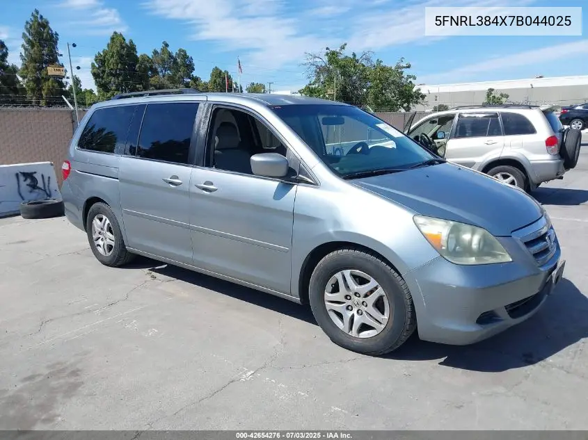 2007 Honda Odyssey Ex VIN: 5FNRL384X7B044025 Lot: 42654276