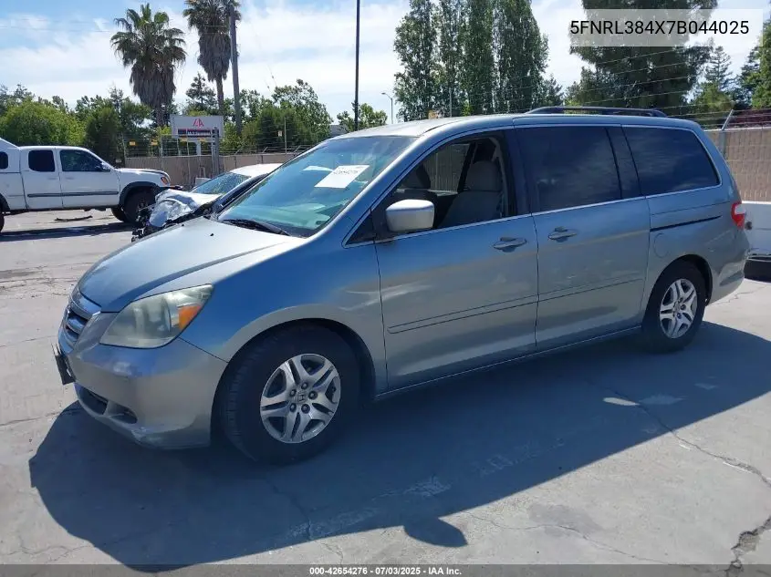 2007 Honda Odyssey Ex VIN: 5FNRL384X7B044025 Lot: 42654276