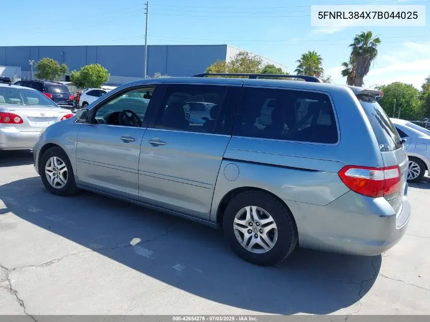 2007 Honda Odyssey Ex VIN: 5FNRL384X7B044025 Lot: 42654276