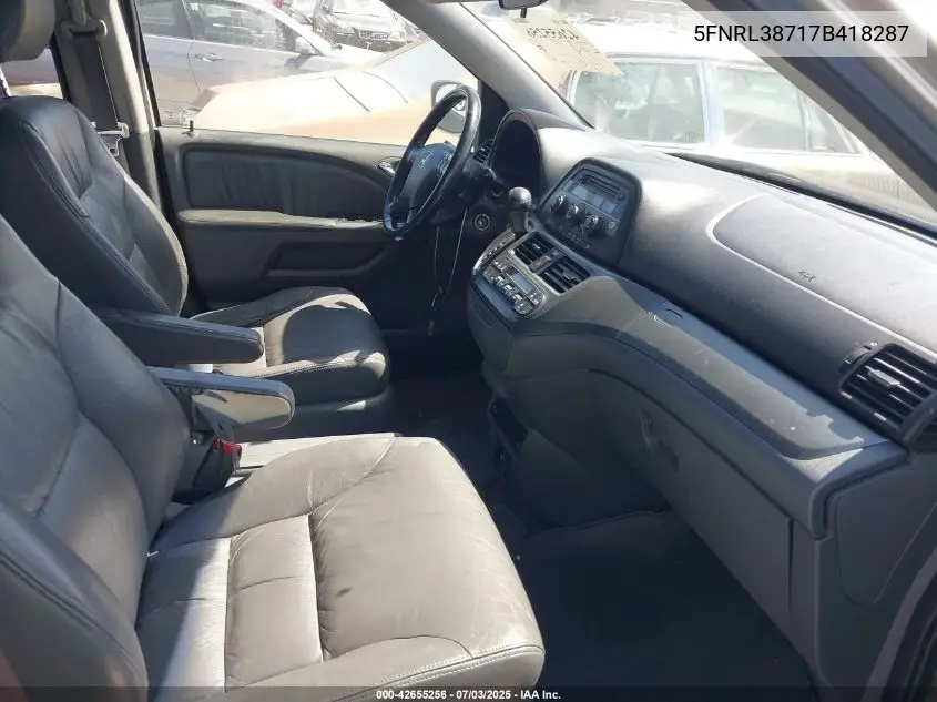 2007 Honda Odyssey Ex-L VIN: 5FNRL38717B418287 Lot: 42655256