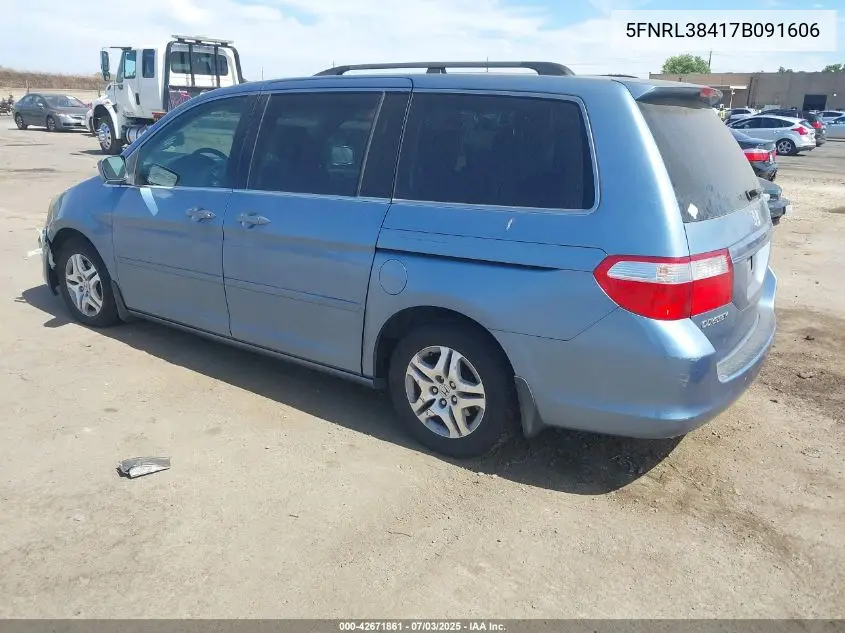 2007 Honda Odyssey Ex VIN: 5FNRL38417B091606 Lot: 42671861