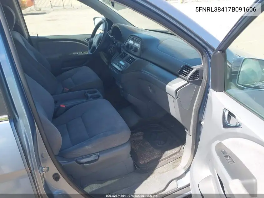 2007 Honda Odyssey Ex VIN: 5FNRL38417B091606 Lot: 42671861