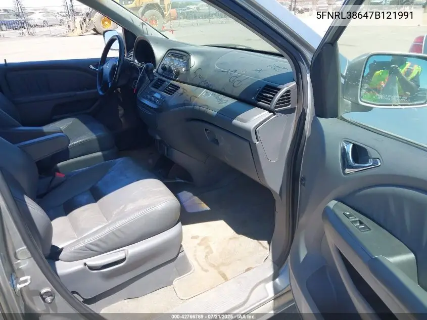 2007 Honda Odyssey Ex-L VIN: 5FNRL38647B121991 Lot: 42766769