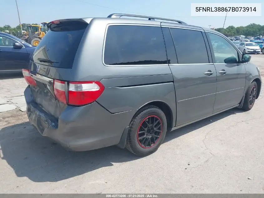 2007 Honda Odyssey Touring VIN: 5FNRL38867B073914 Lot: 42773206