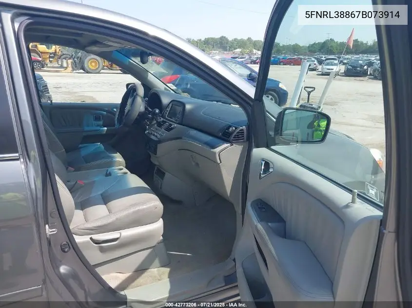2007 Honda Odyssey Touring VIN: 5FNRL38867B073914 Lot: 42773206