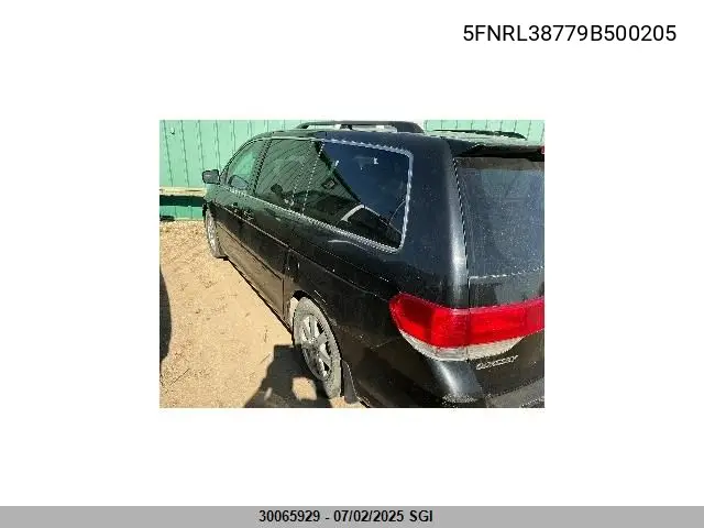 2009 Honda Odyssey Exl VIN: 5FNRL38779B500205 Lot: 30065929