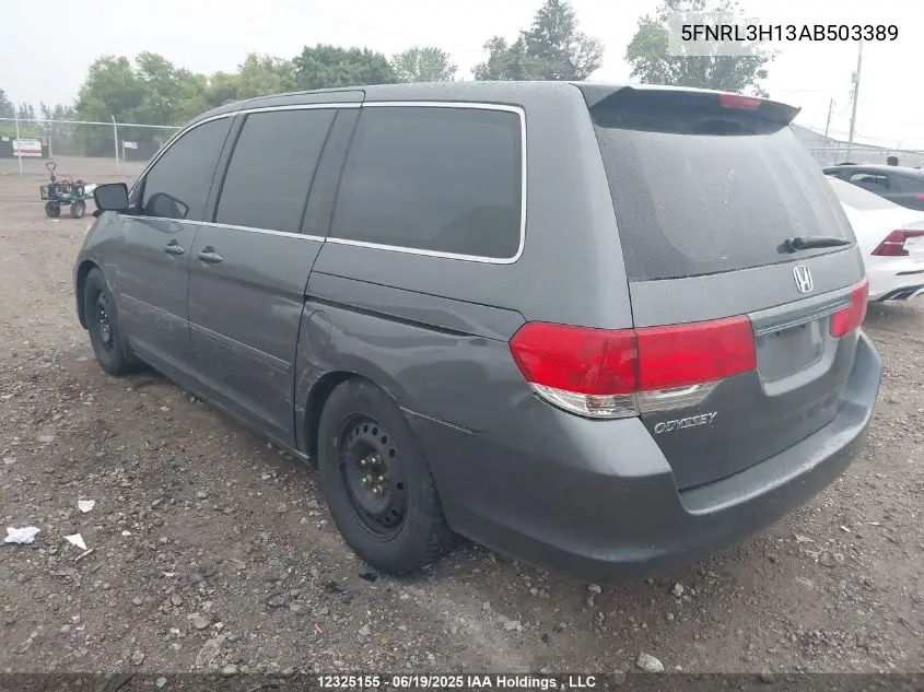 2010 Honda Odyssey Dx VIN: 5FNRL3H13AB503389 Lot: 12325155