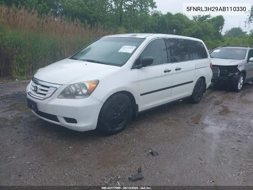 2010 Honda Odyssey Lx VIN: 5FNRL3H29AB110330 Lot: 42177099