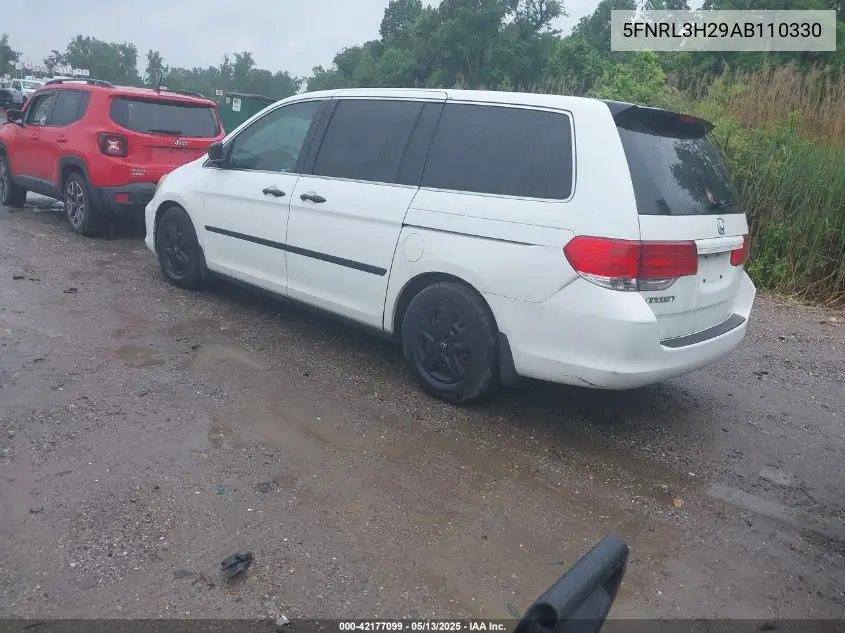 2010 Honda Odyssey Lx VIN: 5FNRL3H29AB110330 Lot: 42177099
