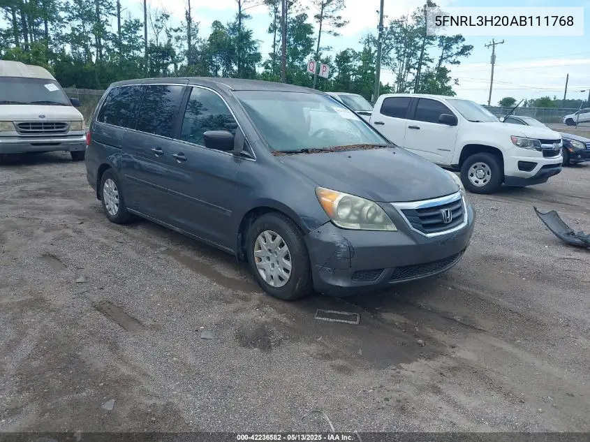 2010 Honda Odyssey Lx VIN: 5FNRL3H20AB111768 Lot: 42236582
