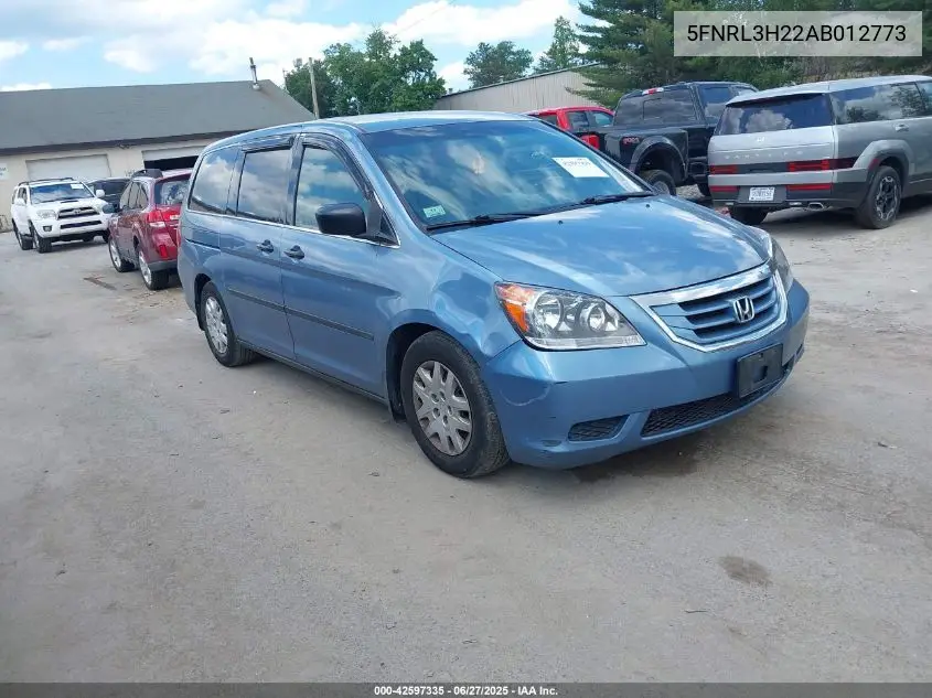 2010 Honda Odyssey Lx VIN: 5FNRL3H22AB012773 Lot: 42597335