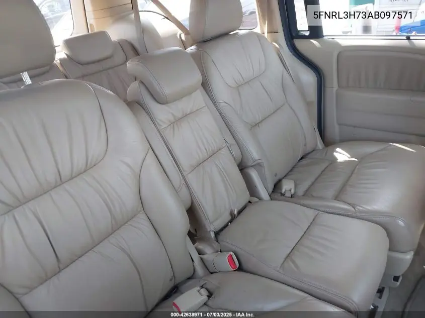 2010 Honda Odyssey Ex-L VIN: 5FNRL3H73AB097571 Lot: 42638971