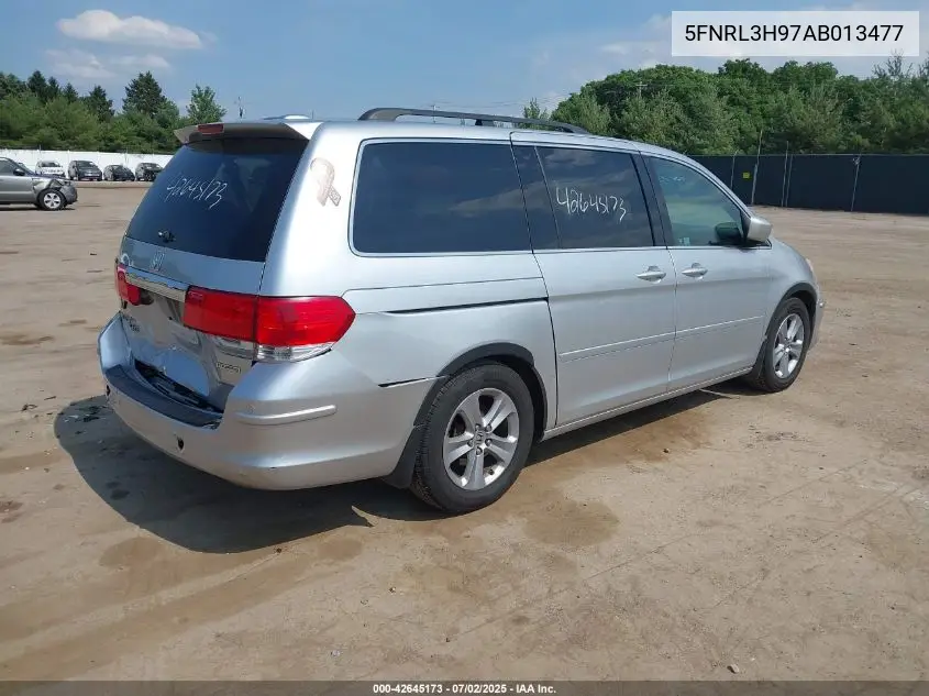 2010 Honda Odyssey Touring VIN: 5FNRL3H97AB013477 Lot: 42645173