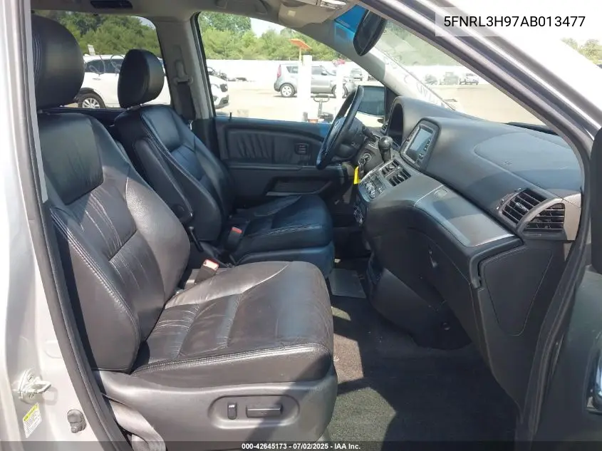2010 Honda Odyssey Touring VIN: 5FNRL3H97AB013477 Lot: 42645173