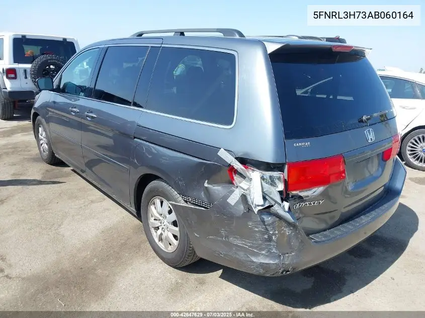 2010 Honda Odyssey Ex-L VIN: 5FNRL3H73AB060164 Lot: 42647629