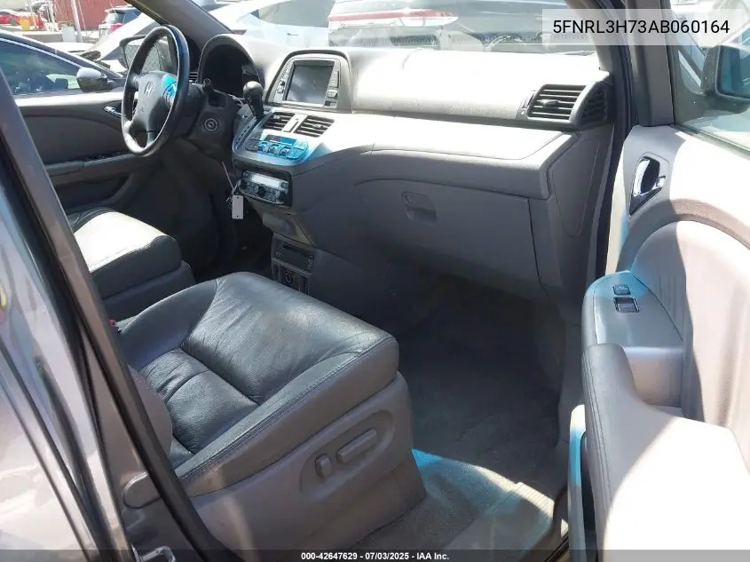 2010 Honda Odyssey Ex-L VIN: 5FNRL3H73AB060164 Lot: 42647629