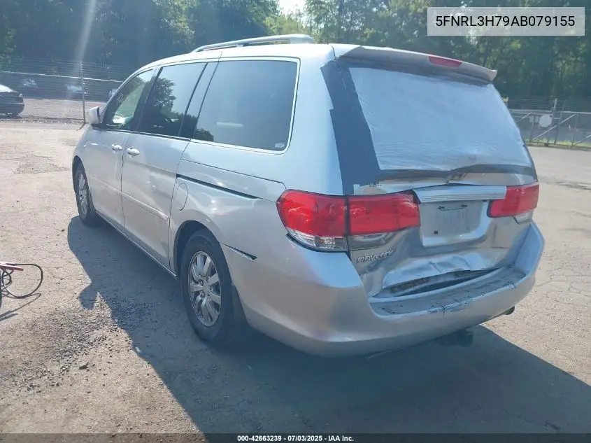 2010 Honda Odyssey Ex-L VIN: 5FNRL3H79AB079155 Lot: 42663239