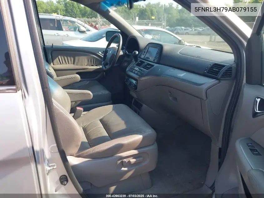 2010 Honda Odyssey Ex-L VIN: 5FNRL3H79AB079155 Lot: 42663239