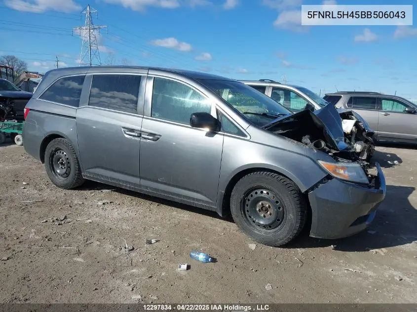 2011 Honda Odyssey Ex VIN: 5FNRL5H45BB506043 Lot: 12297834