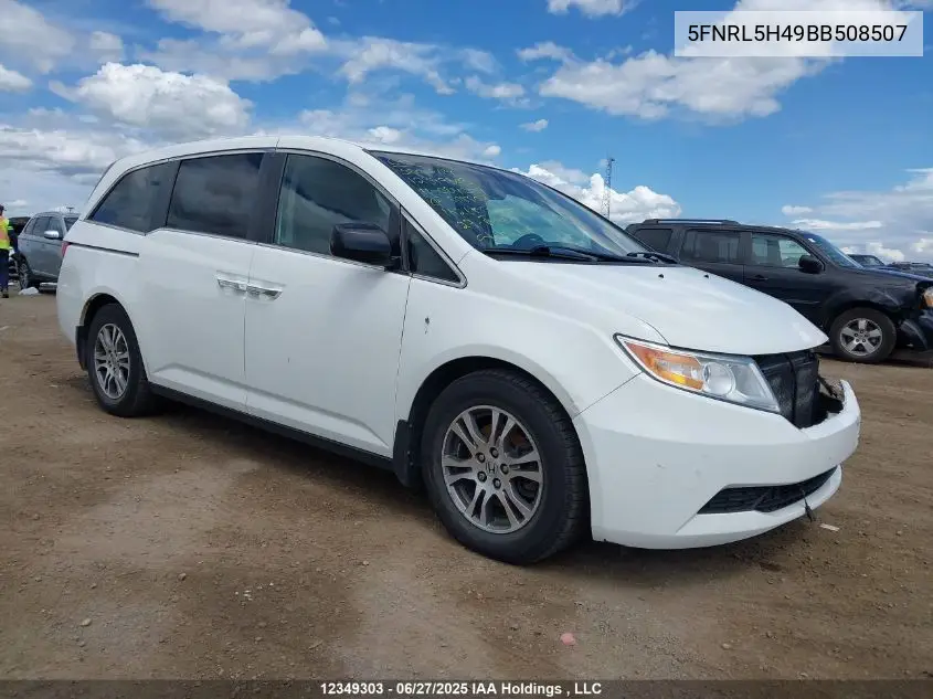 2011 Honda Odyssey Ex VIN: 5FNRL5H49BB508507 Lot: 12349303