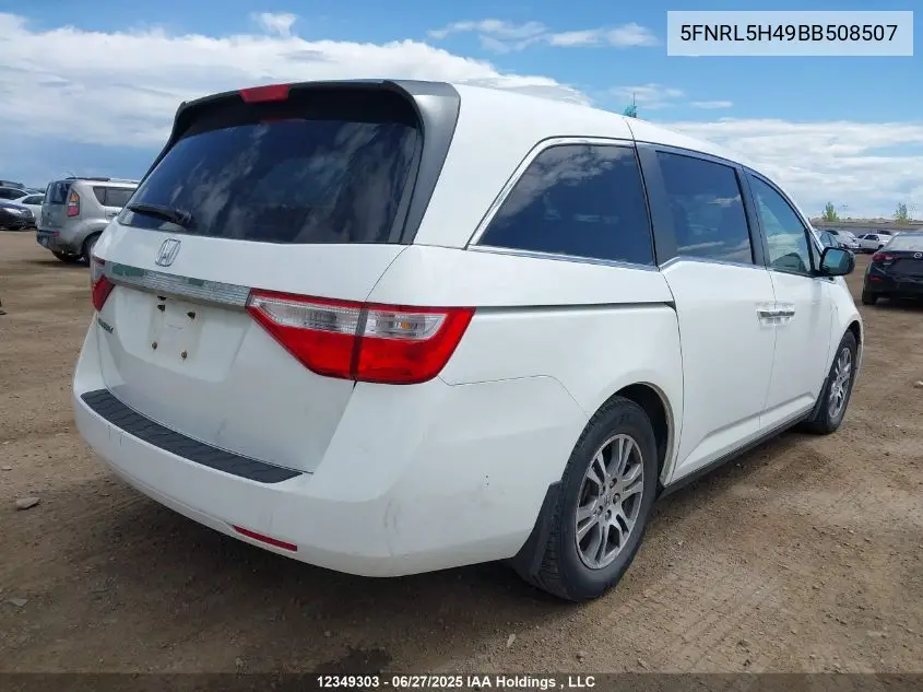 2011 Honda Odyssey Ex VIN: 5FNRL5H49BB508507 Lot: 12349303