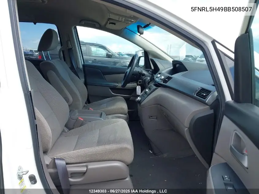 2011 Honda Odyssey Ex VIN: 5FNRL5H49BB508507 Lot: 12349303