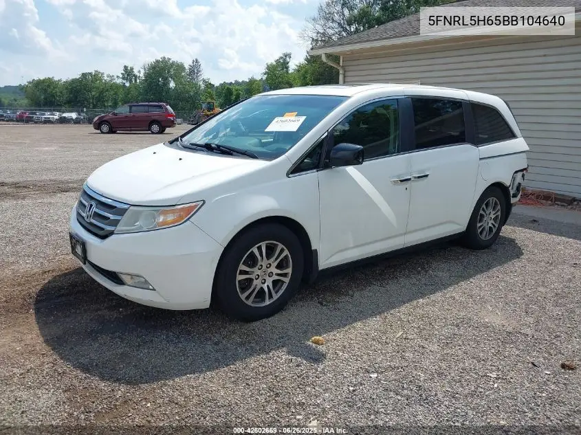 2011 Honda Odyssey Ex-L VIN: 5FNRL5H65BB104640 Lot: 42602669