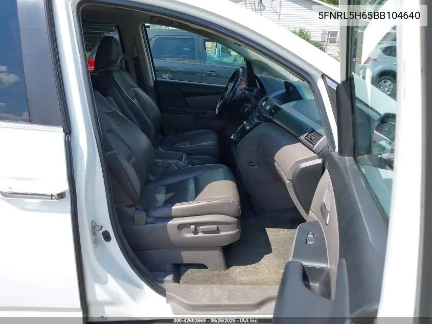 2011 Honda Odyssey Ex-L VIN: 5FNRL5H65BB104640 Lot: 42602669