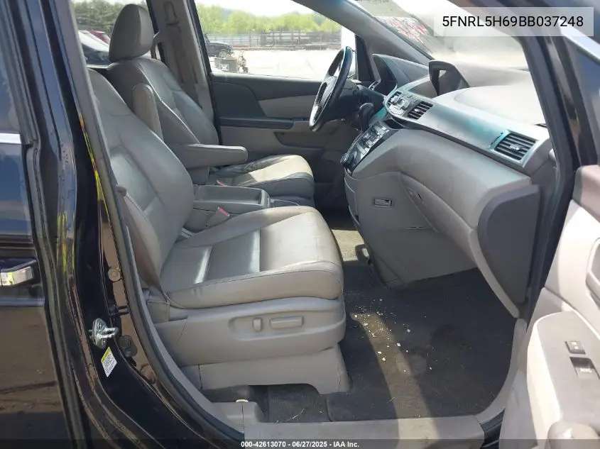 2011 Honda Odyssey Ex-L VIN: 5FNRL5H69BB037248 Lot: 42613070