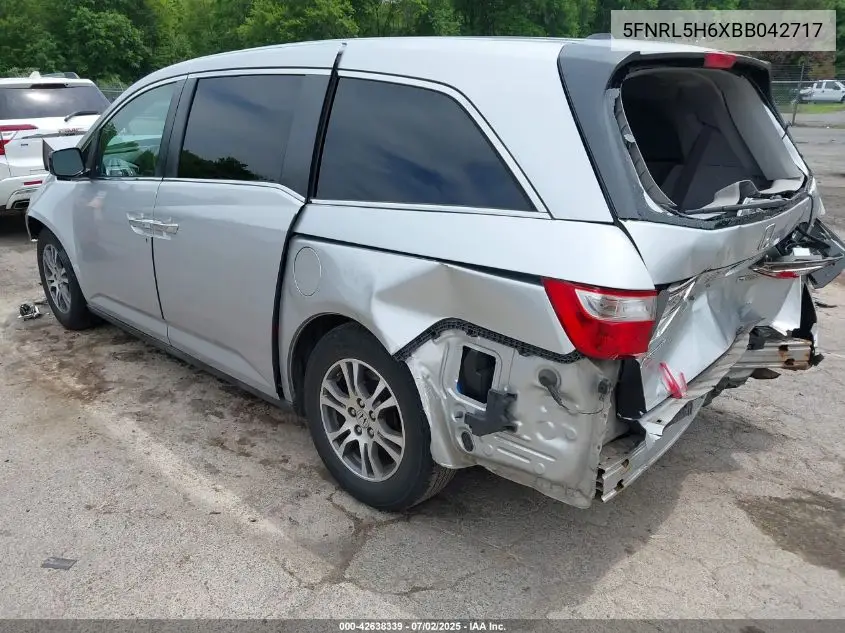 2011 Honda Odyssey Ex-L VIN: 5FNRL5H6XBB042717 Lot: 42638339