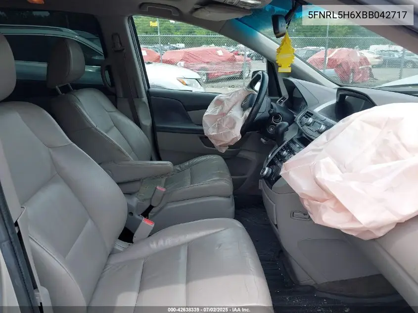 2011 Honda Odyssey Ex-L VIN: 5FNRL5H6XBB042717 Lot: 42638339