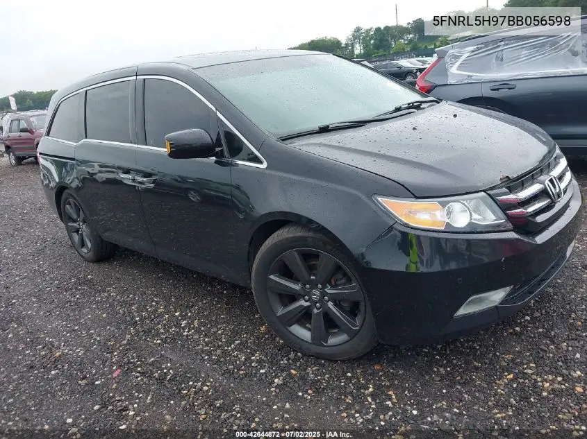 2011 Honda Odyssey Touring/Touring Elite VIN: 5FNRL5H97BB056598 Lot: 42644872