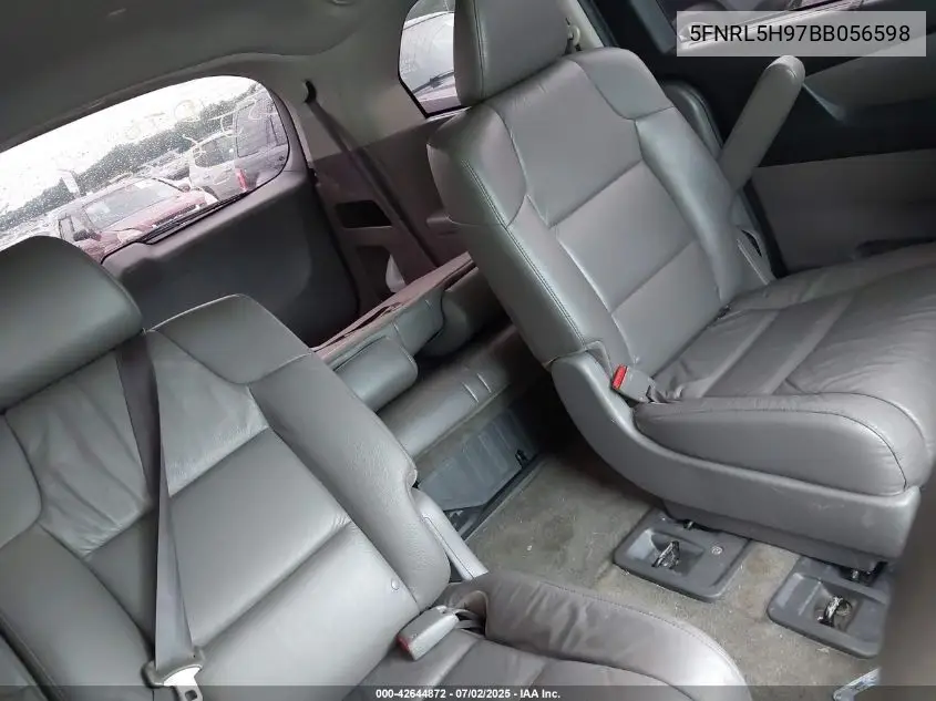 2011 Honda Odyssey Touring/Touring Elite VIN: 5FNRL5H97BB056598 Lot: 42644872