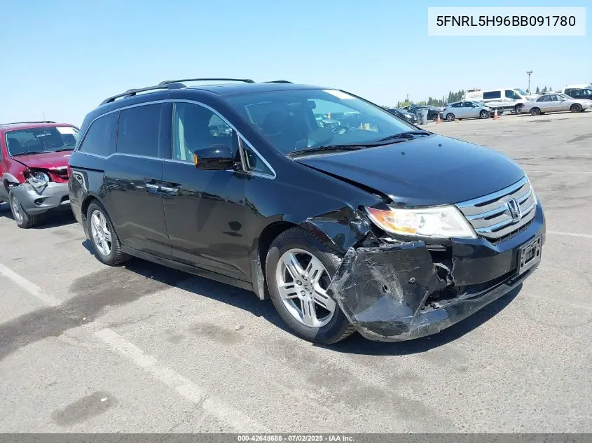 2011 Honda Odyssey Touring/Touring Elite VIN: 5FNRL5H96BB091780 Lot: 42648688