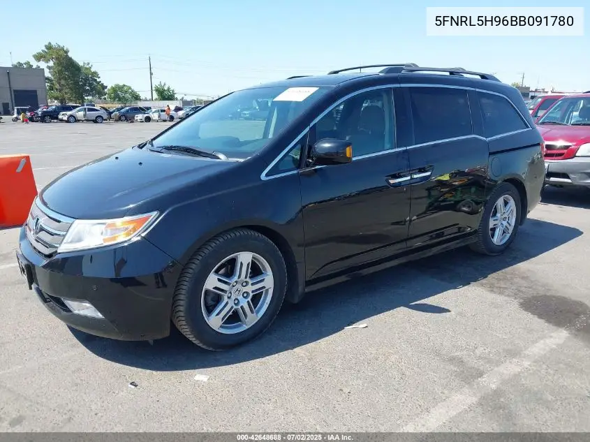 2011 Honda Odyssey Touring/Touring Elite VIN: 5FNRL5H96BB091780 Lot: 42648688