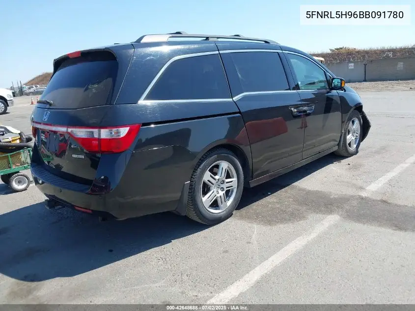 2011 Honda Odyssey Touring/Touring Elite VIN: 5FNRL5H96BB091780 Lot: 42648688