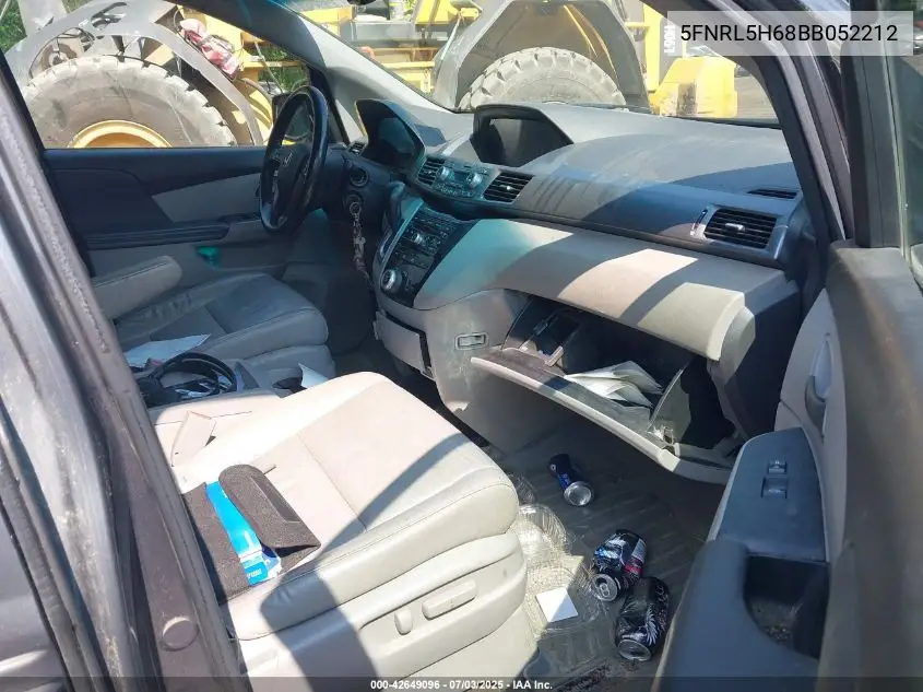 2011 Honda Odyssey Ex-L VIN: 5FNRL5H68BB052212 Lot: 42649096