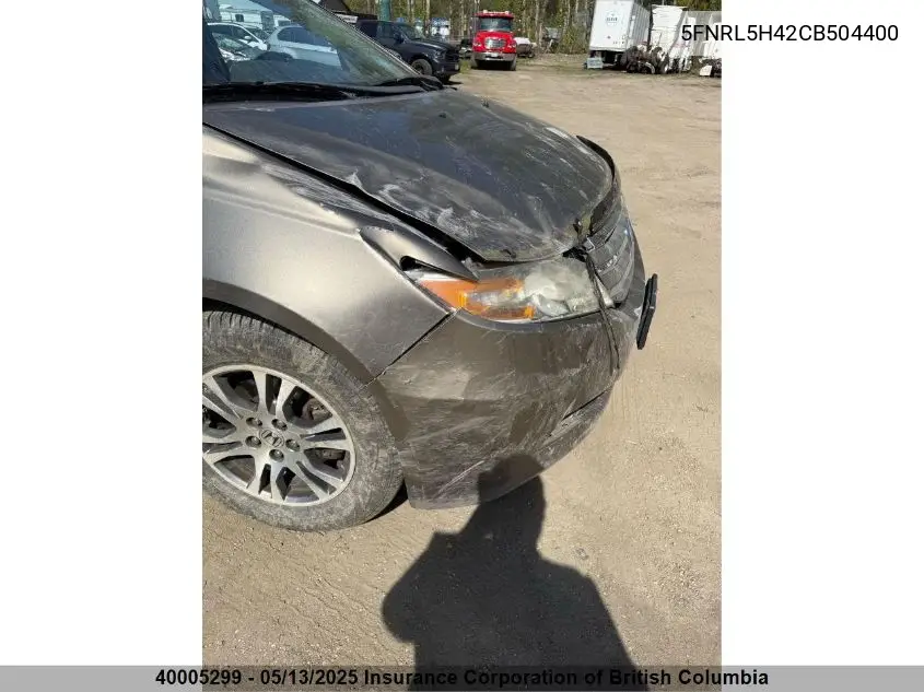 2012 Honda Odyssey Ex VIN: 5FNRL5H42CB504400 Lot: 40005299