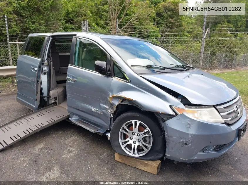 2012 Honda Odyssey Ex-L VIN: 5FNRL5H64CB010282 Lot: 42257082