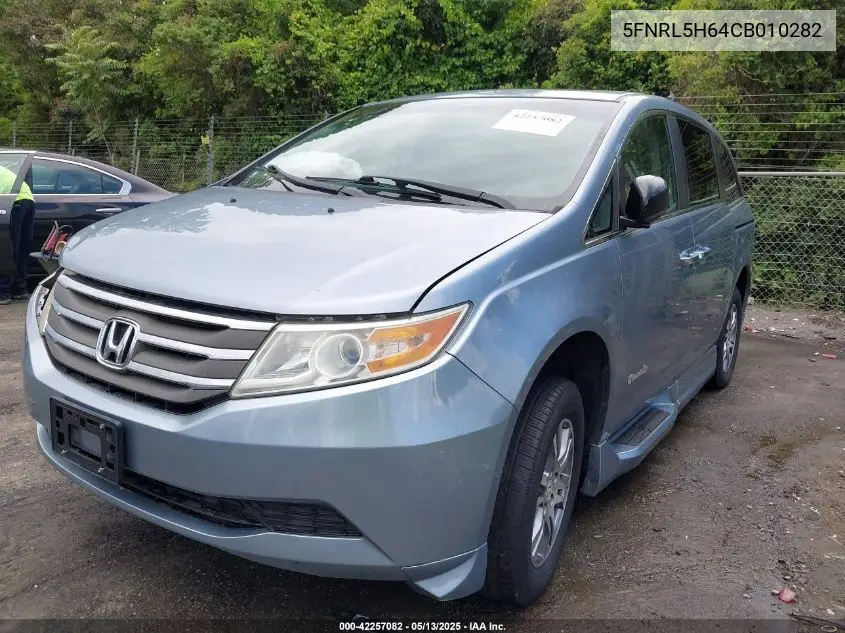 2012 Honda Odyssey Ex-L VIN: 5FNRL5H64CB010282 Lot: 42257082