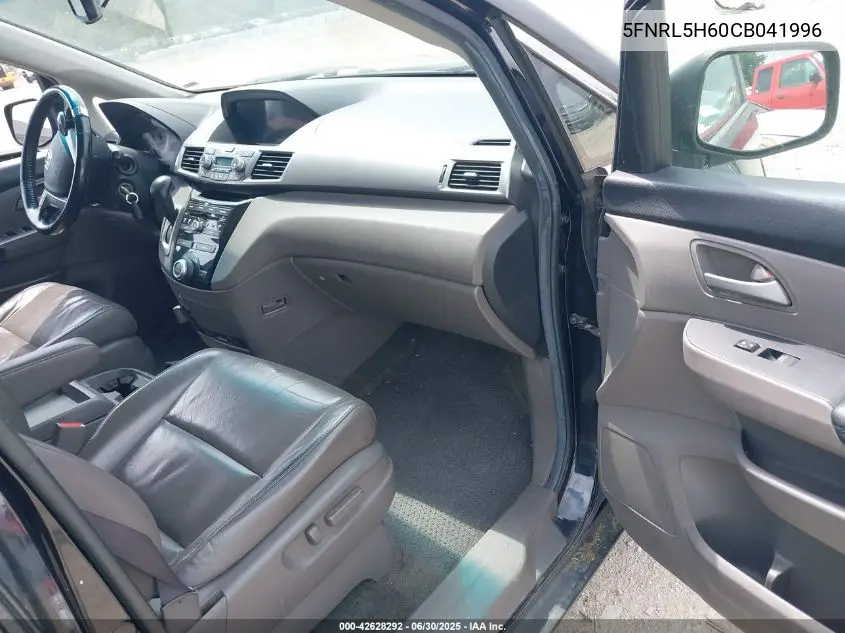 2012 Honda Odyssey Ex-L VIN: 5FNRL5H60CB041996 Lot: 42628292