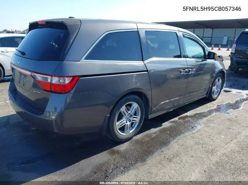 2012 Honda Odyssey Touring/Touring Elite VIN: 5FNRL5H95CB057346 Lot: 42644094