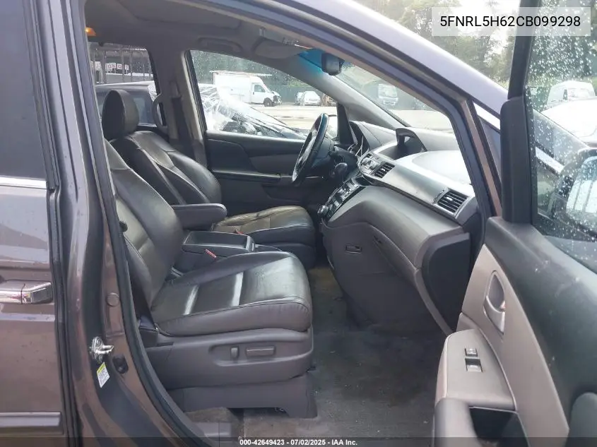 2012 Honda Odyssey Ex-L VIN: 5FNRL5H62CB099298 Lot: 42649423