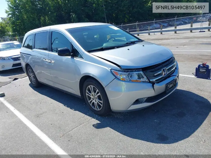 2012 Honda Odyssey Ex VIN: 5FNRL5H49CB105497 Lot: 42652696