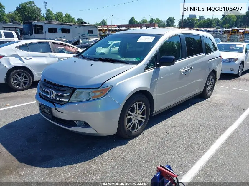 2012 Honda Odyssey Ex VIN: 5FNRL5H49CB105497 Lot: 42652696