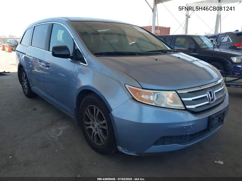 2012 Honda Odyssey Ex VIN: 5FNRL5H46CB081241 Lot: 42659458