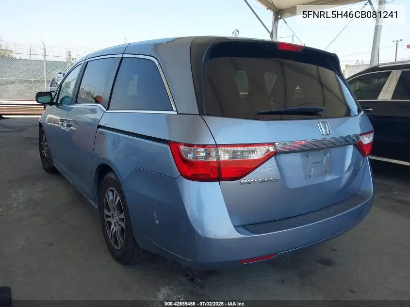 2012 Honda Odyssey Ex VIN: 5FNRL5H46CB081241 Lot: 42659458