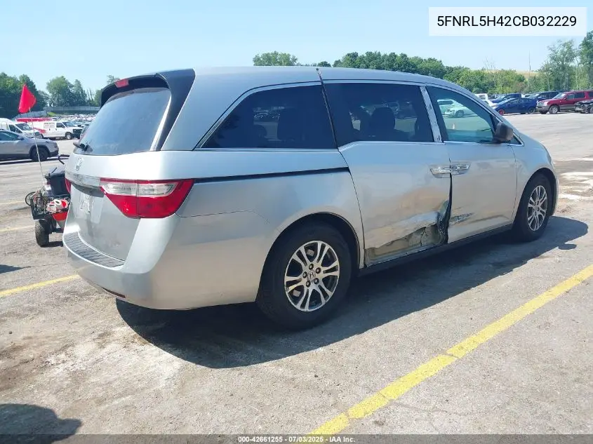 2012 Honda Odyssey Ex VIN: 5FNRL5H42CB032229 Lot: 42661255