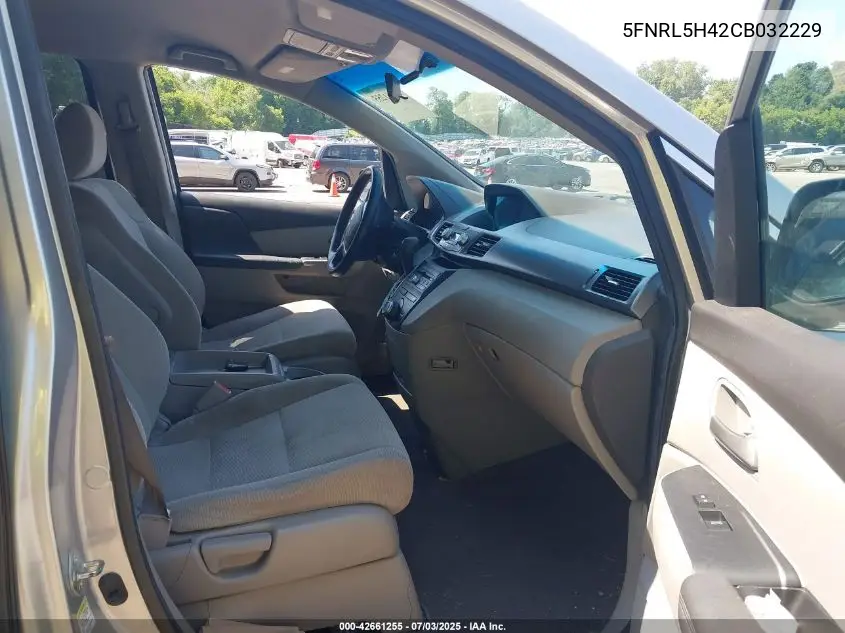 2012 Honda Odyssey Ex VIN: 5FNRL5H42CB032229 Lot: 42661255