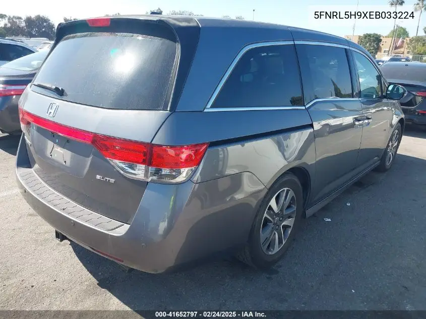 2014 Honda Odyssey Touring/Touring Elite VIN: 5FNRL5H9XEB033224 Lot: 41652797